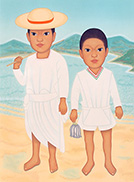 Mexican Children by Gustavo Montoya. Serigraphs. Pescadores